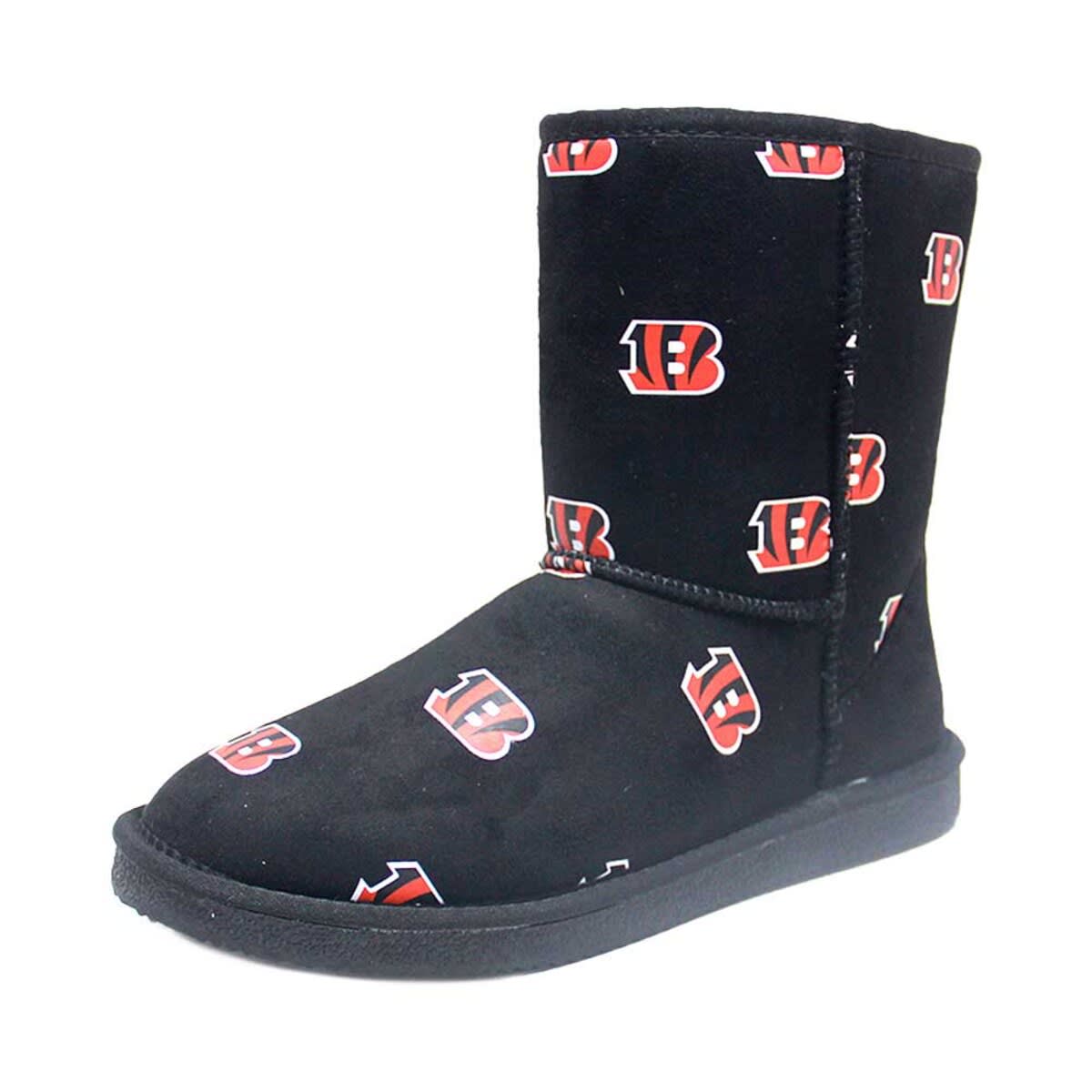 CUCE Women's Cuce Black Cincinnati Bengals Allover Logo Boots, Alternate, color, 