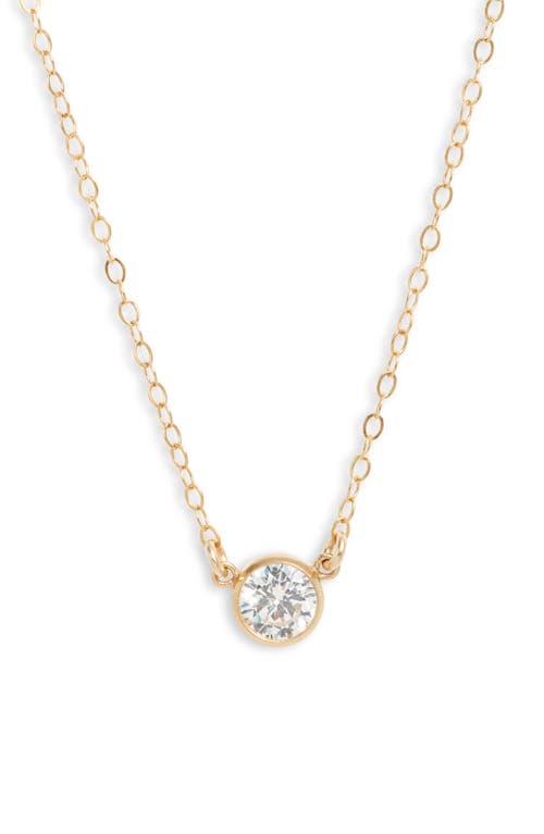 Set & Stones Blake Cubic Zirconia Pendant Necklace in Gold at Nordstrom