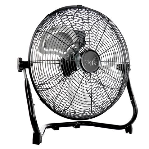 20 Inch Twin Pack Industrial Tilting High Velocity 3 Speed Metal Floor Fan