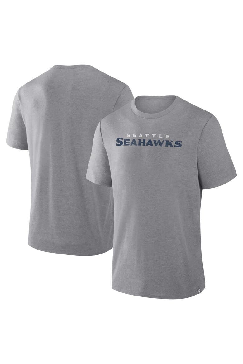 Men's Fanatics Heather Gray Seattle Seahawks Pass Rush Tri-Blend T-Shirt, Alternate, color, Heather Gray