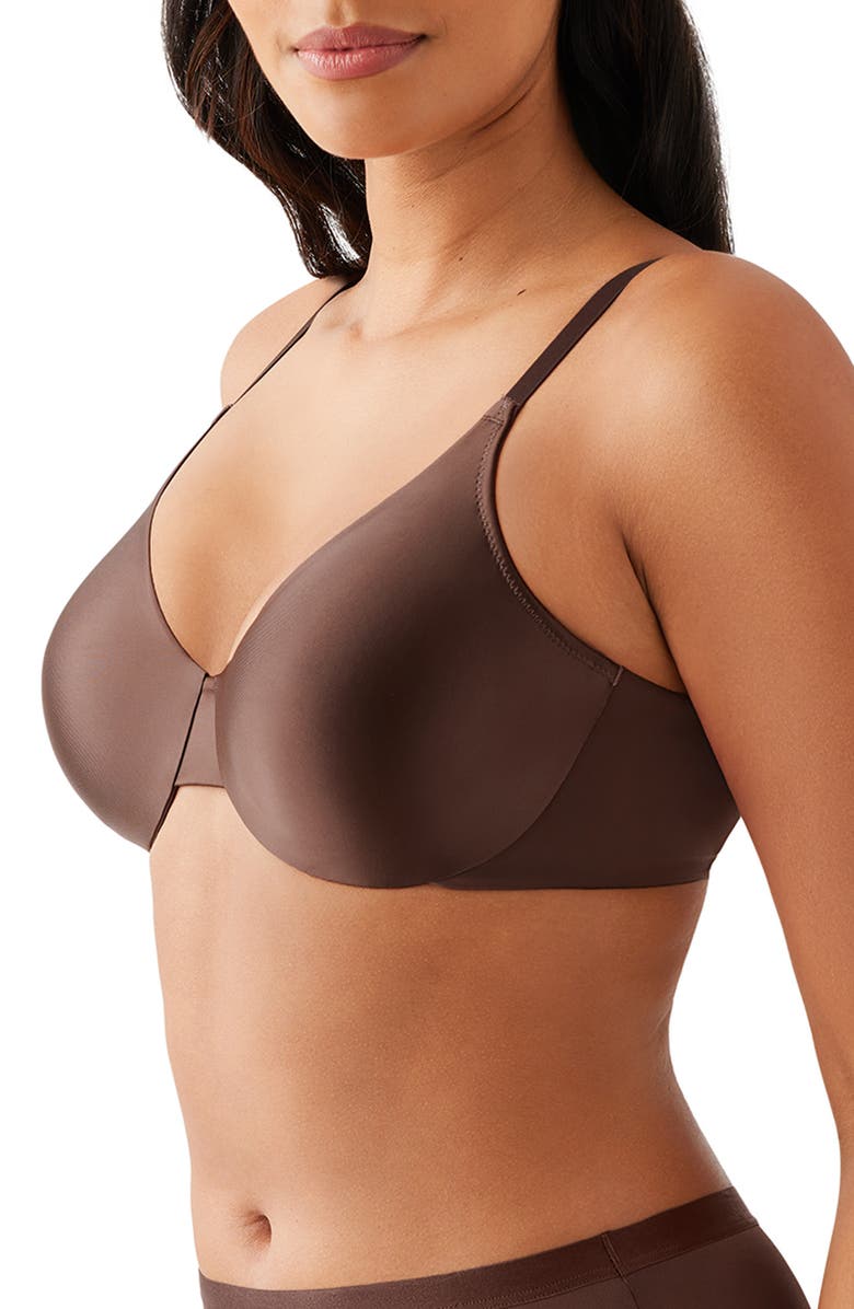 Wacoal Inner Sheen Underwire Bra, Alternate, color, Chocolate Martini