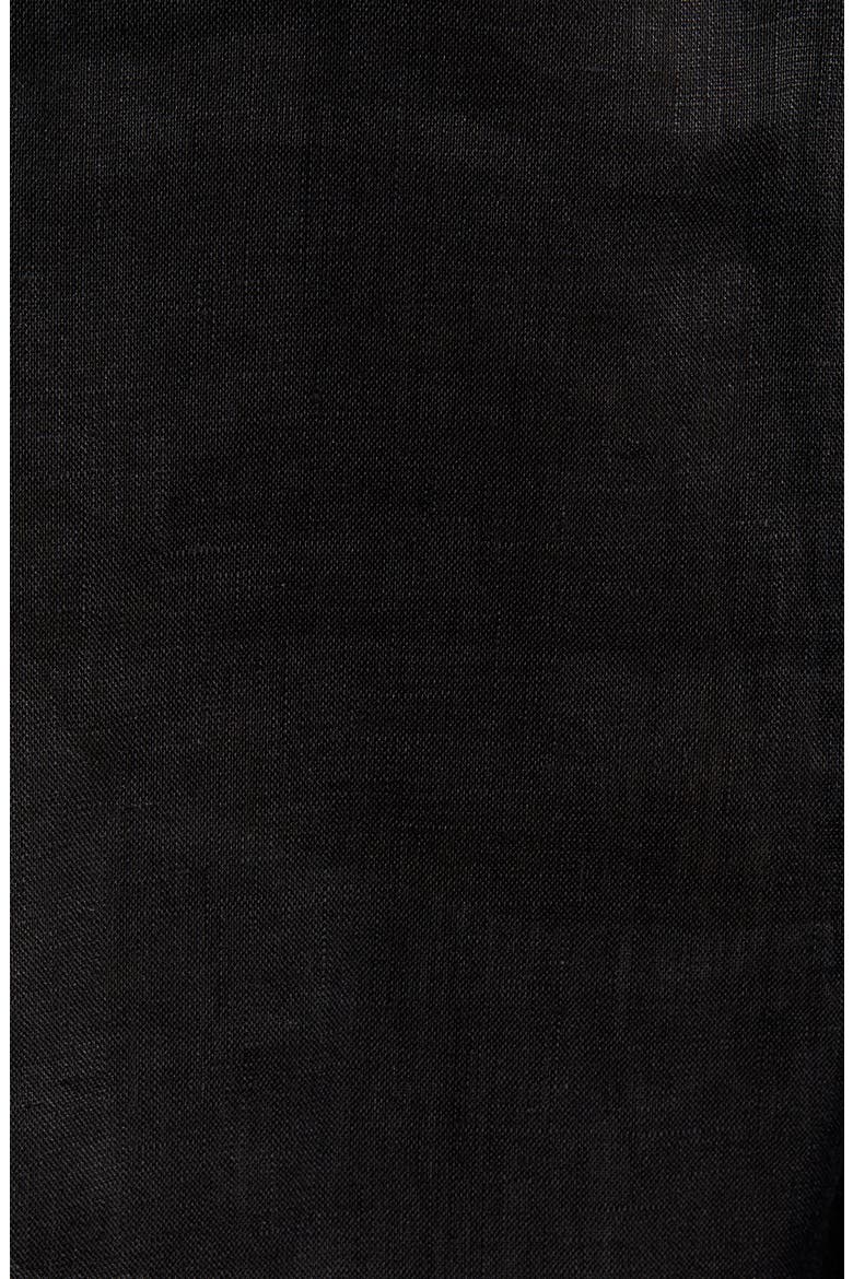 Asymmetrical Hem Linen Tunic Top, Alternate, color, ANNE BLACK