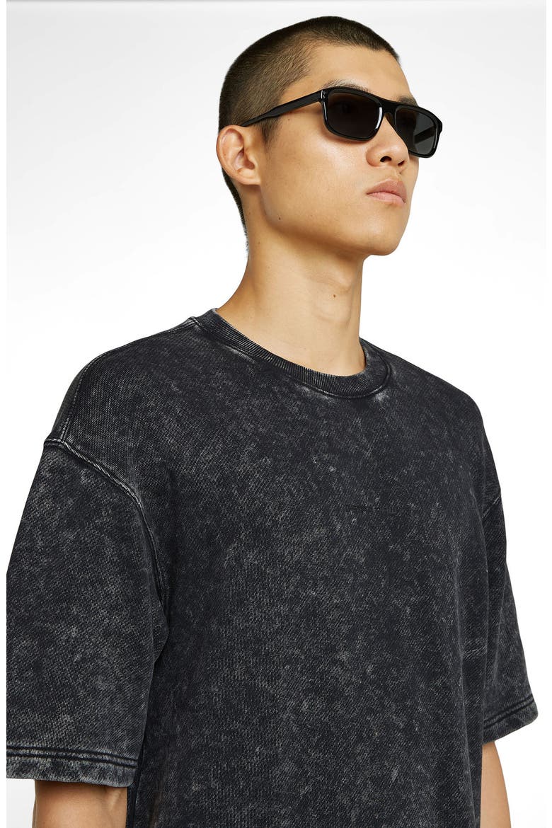 Acid Wash Loose Fit Organic Cotton T-Shirt, Alternate, color, ACID DARK BLACK
