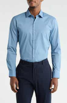 DKNY Steel Solid Stretch Dress Shirt