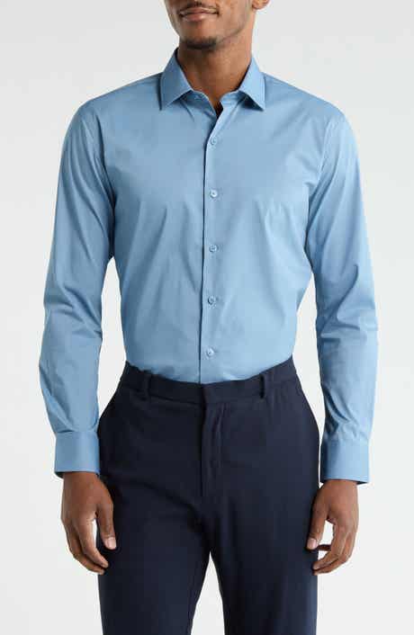 DKNY Steel Solid Stretch Dress Shirt