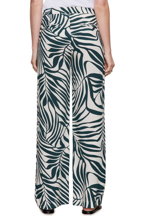 Sanctuary Print Wide Leg Trousers In Black