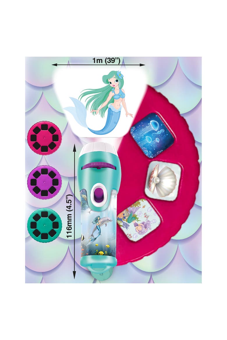 Mermaid Torch & Projector, Ages 3+, Alternate, color, Multicolored