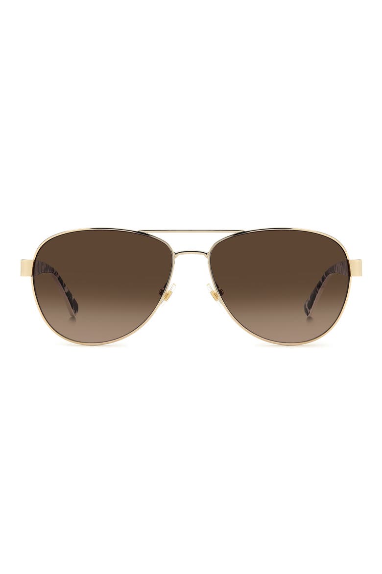 polina 61mm gradient oversize pilot sunglasses, Main, color, GOLD BEIGE/ BROWN SF