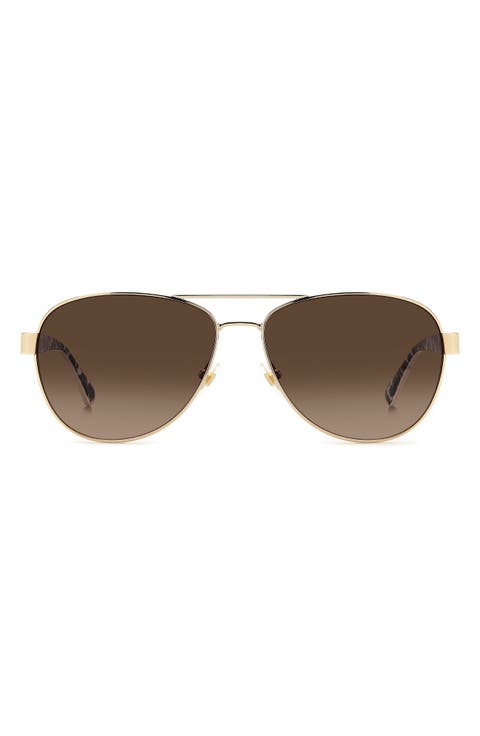 polina 61mm gradient oversize pilot sunglasses