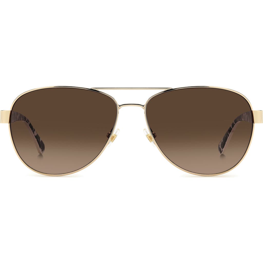Kate Spade New York Polina 61mm Gradient Oversize Pilot Sunglasses In Blue