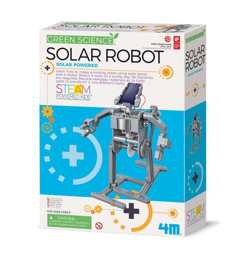 Green Science, Solar Robot DIY Walking Robot Building Kit, Kids 5+