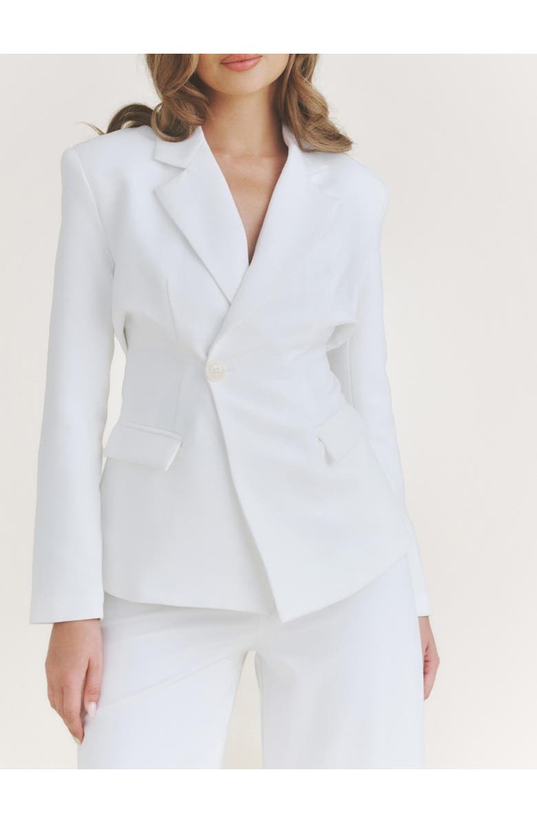 Six Stories Asym Tailored Jacket, Alternate, color, White