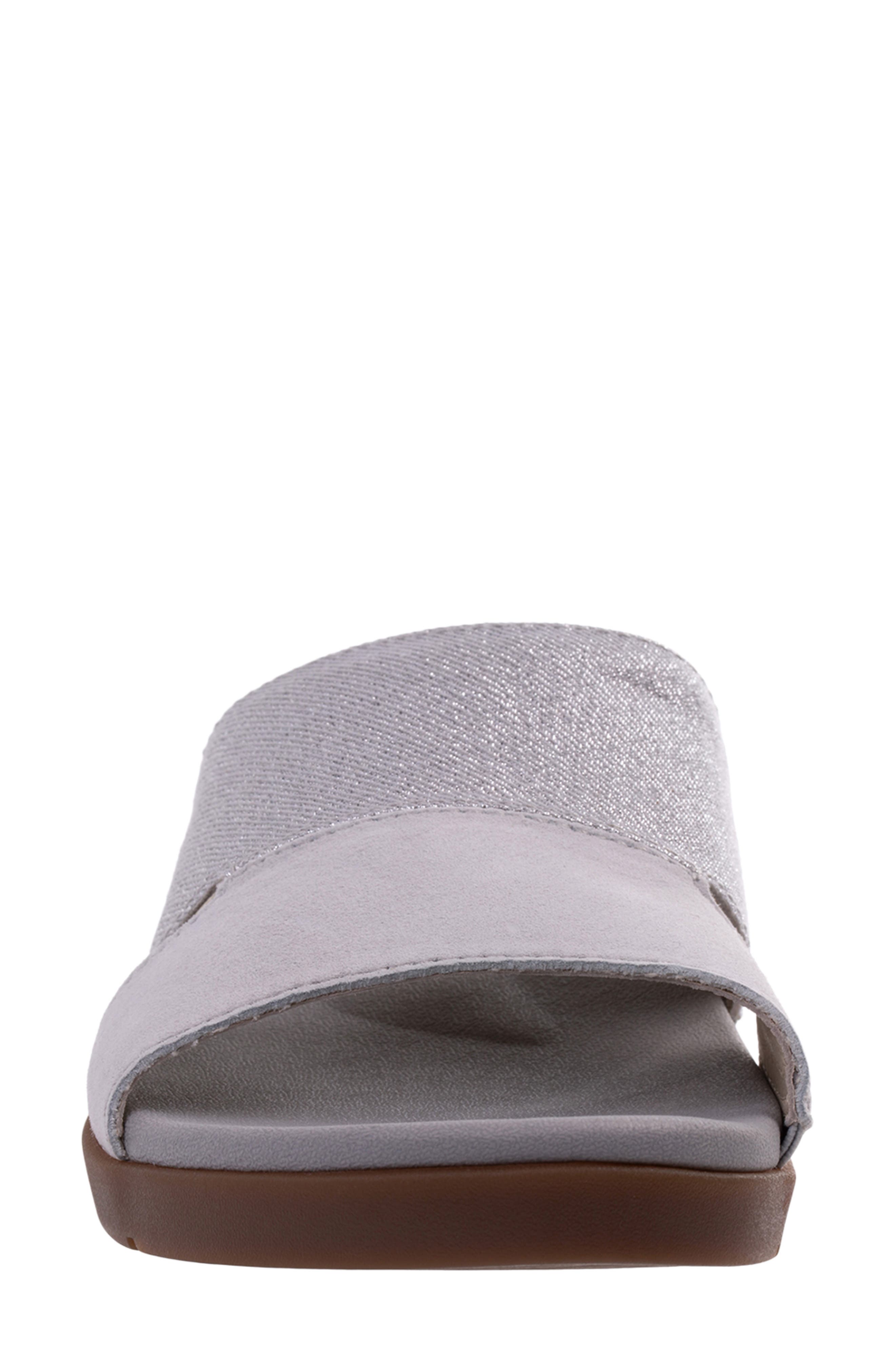 Dawn Shimmer Slide Sandal, Alternate, color, GREY