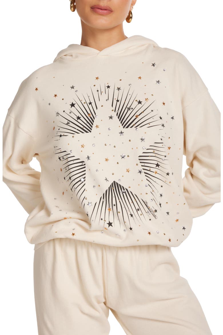 Harmony Stud Starburst Hoodie, Alternate, color, Ivory