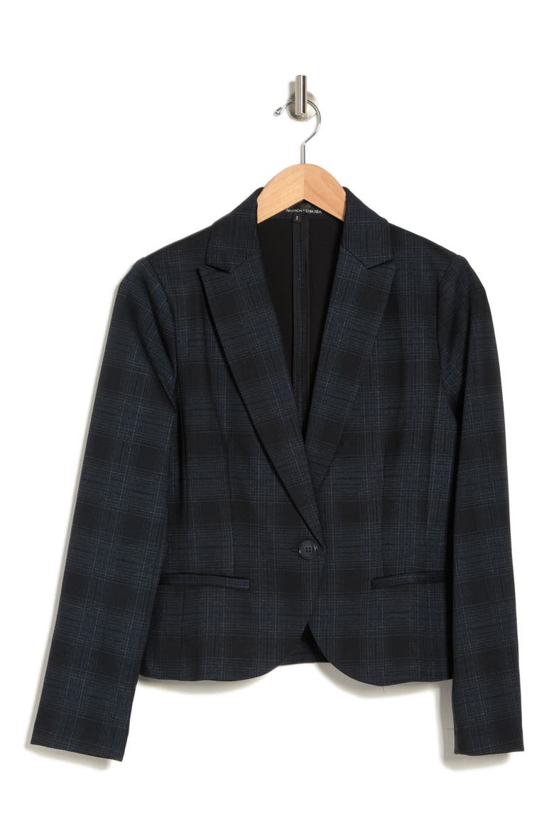 Long Sleeve Ponté Blazer, Alternate, color, BLACK