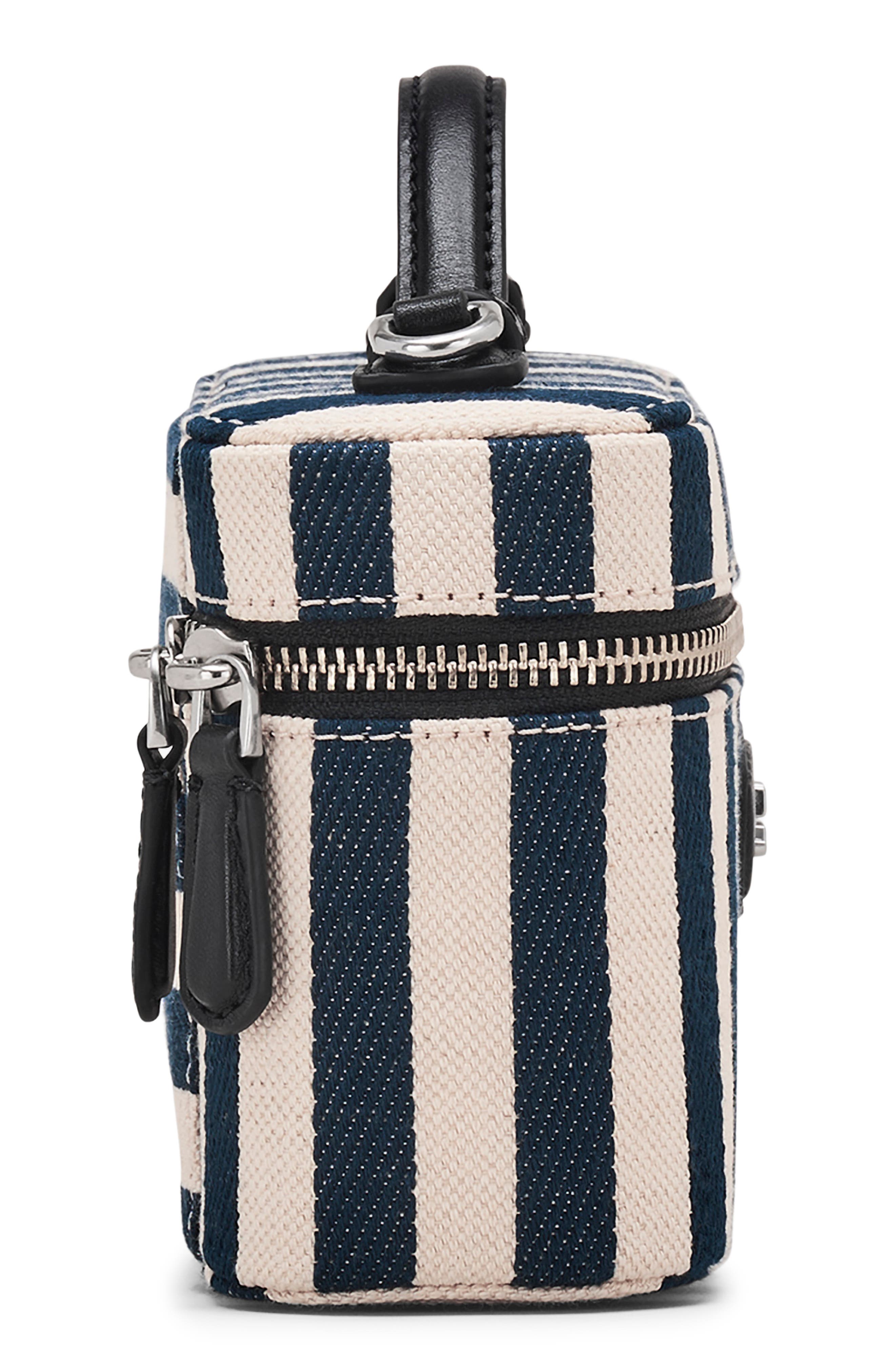 Marc Jacobs The Stripe Canvas Everyday East/West Vanity Bag, Alternate, color, Blue Sea Multi