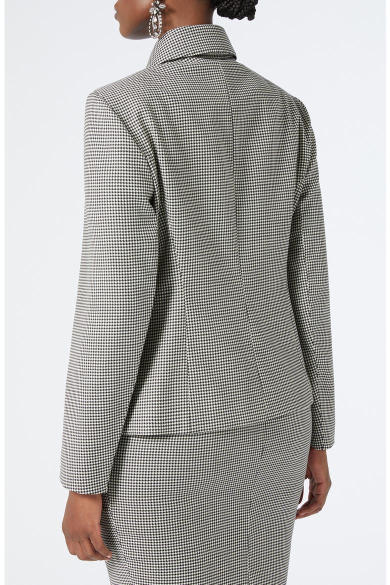 Teglia Houndstooth Virgin Wool Twill Jacket, Alternate, color, BLACK/ WHITE