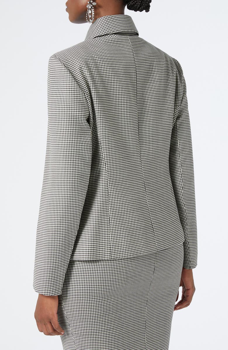 Marina Rinaldi Teglia Houndstooth Virgin Wool Twill Jacket, Alternate, color, Black/ White
