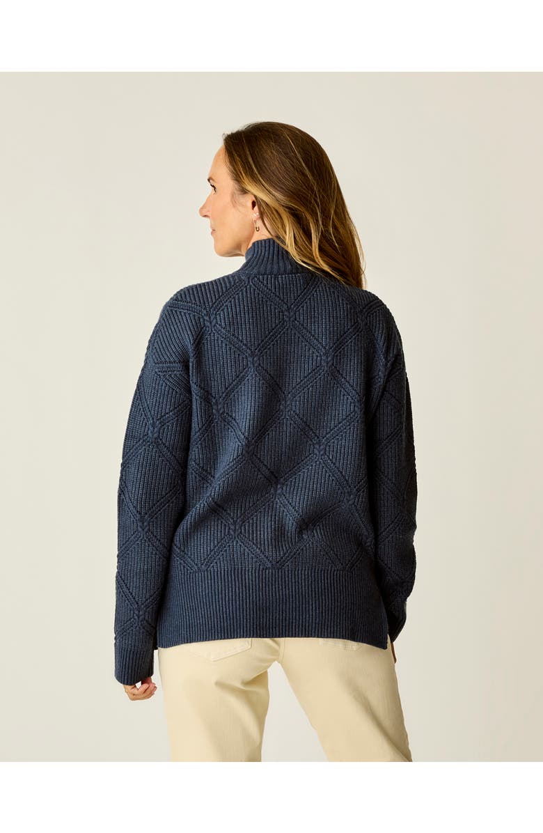 Carve Designs Woodward Allover Sweater, Alternate, color, Navy Heather