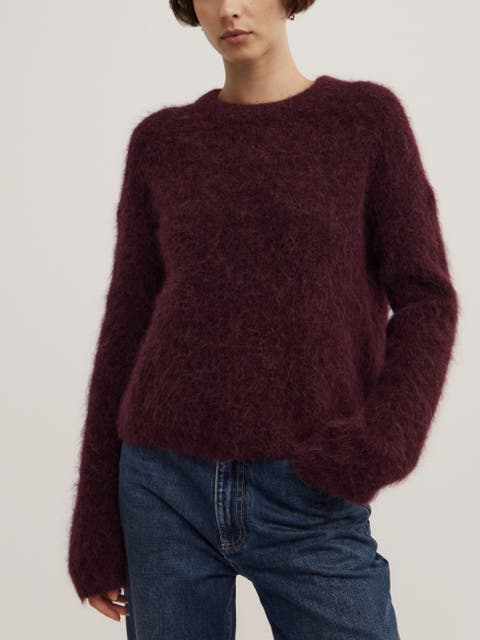 Fluffy Crew Knit Sweater