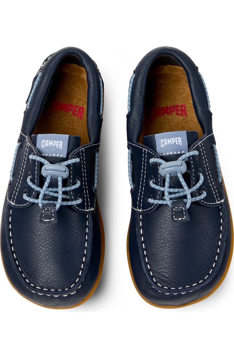 Camper Kids' Peu Cami Boat Shoe, Alternate, color, Dark Blue
