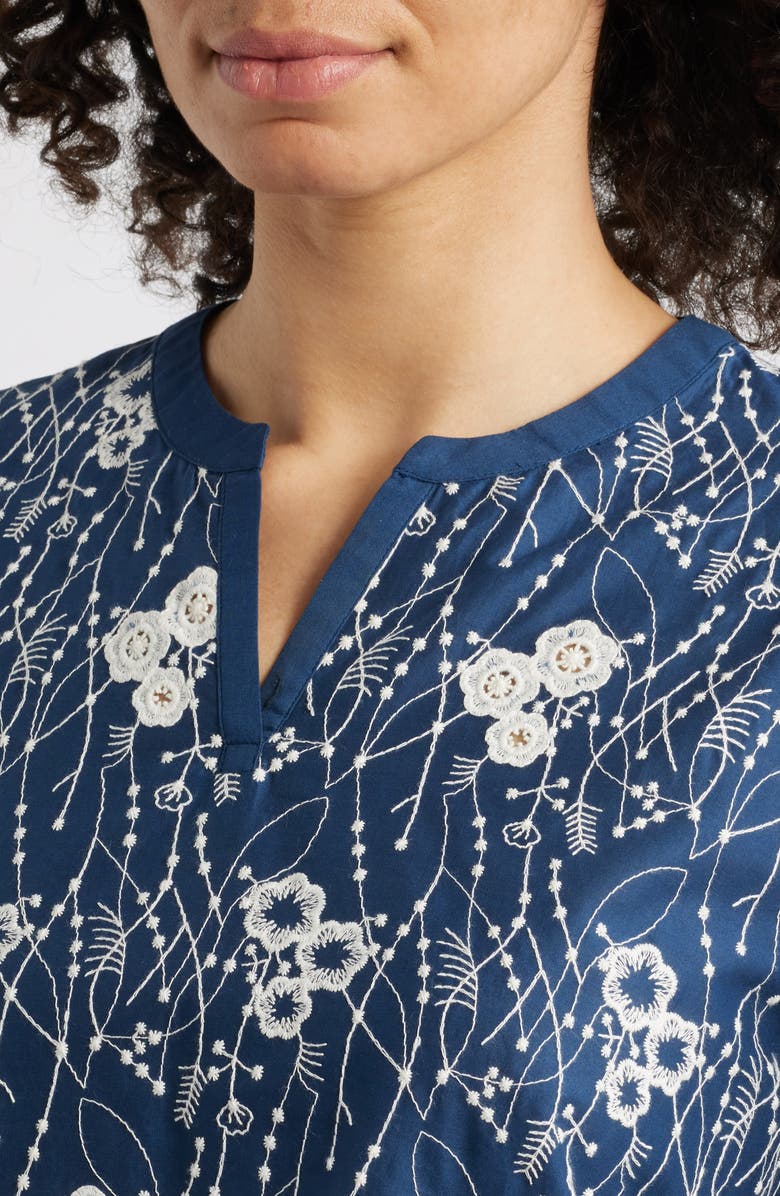 Masai Copenhagen Dixie Floral Embroidered Cotton Top, Alternate, color, 