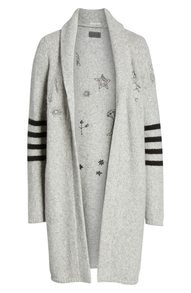 MOTHER Hip Shawl Collar Cardigan, Alternate, color, 