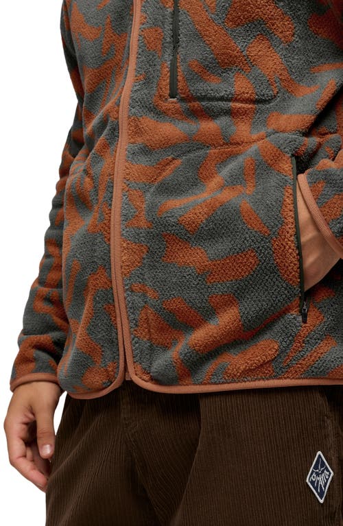 Prana Tuff Fluff Fleece Full Zip Hoodie In Multi
