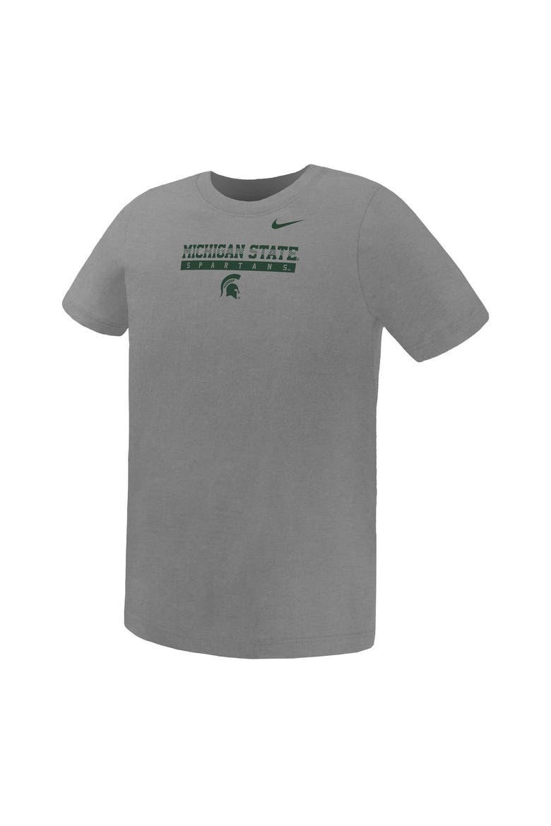 Preschool Nike Gray Michigan State Spartans Name Bar Legend Dri-FIT T-Shirt, Alternate, color, Gray