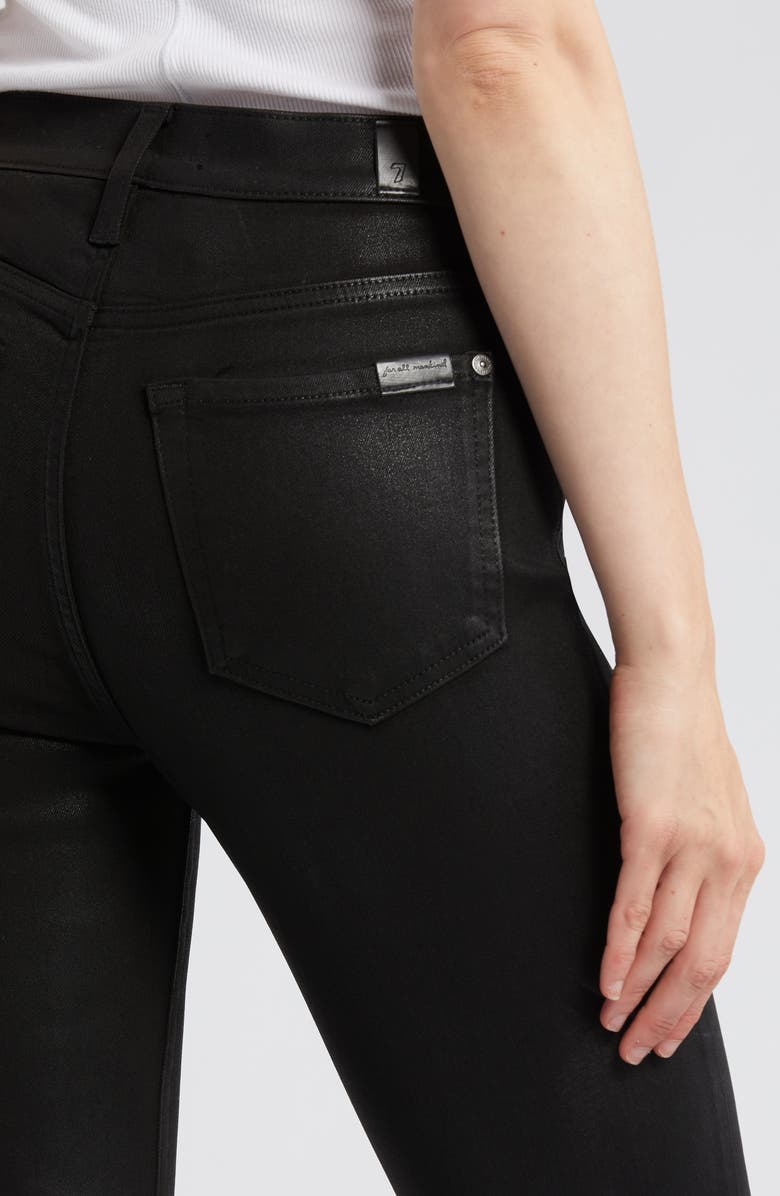 7 For All Mankind Coated High Waist Slim Kick Flare Jeans, Alternate, color, 