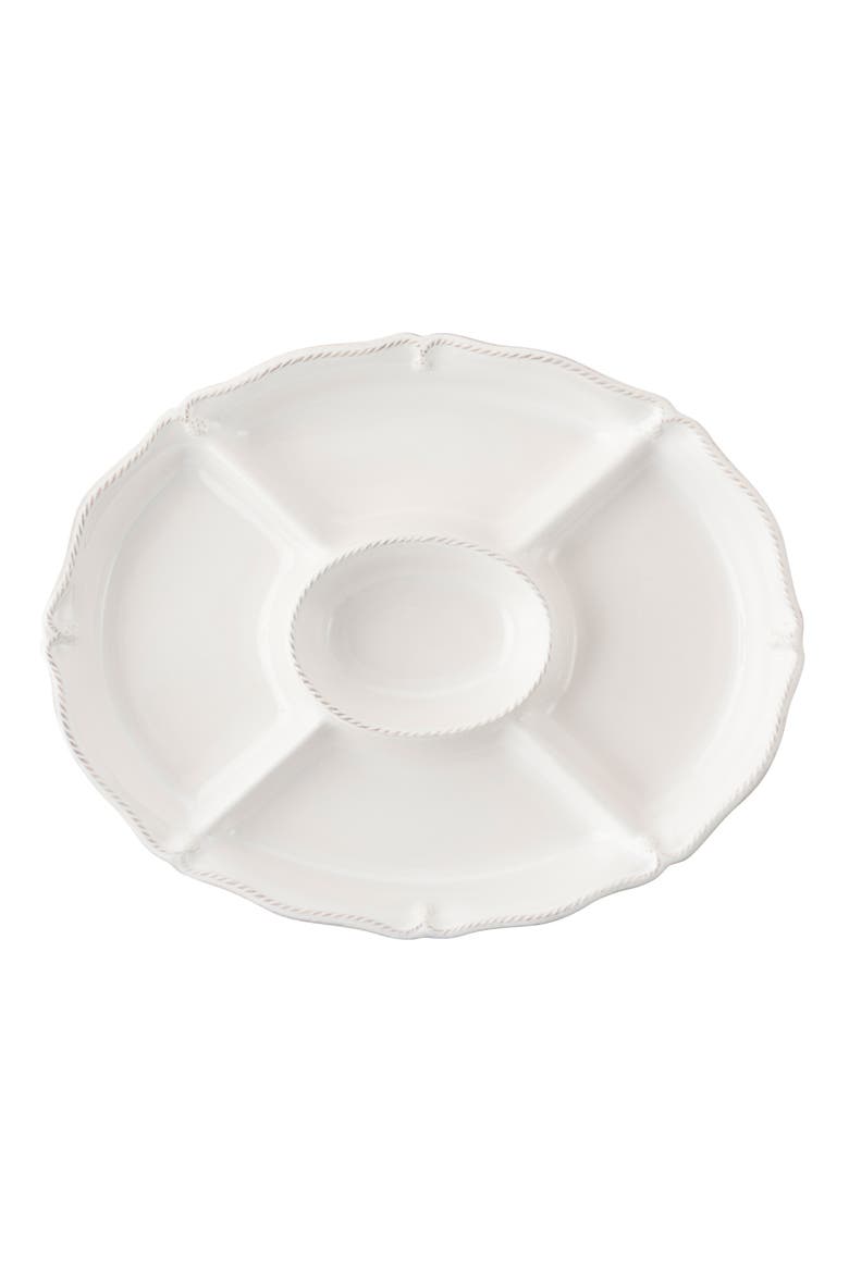 'Berry and Thread' Ceramic Crudité Platter, Alternate, color, WHITEWASH