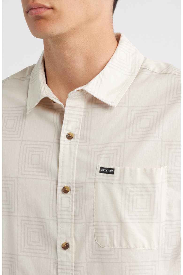Cru Checker Short Sleeve Button-Up Shirt, Alternate, color, WHITECAP/ GEO CHECKER