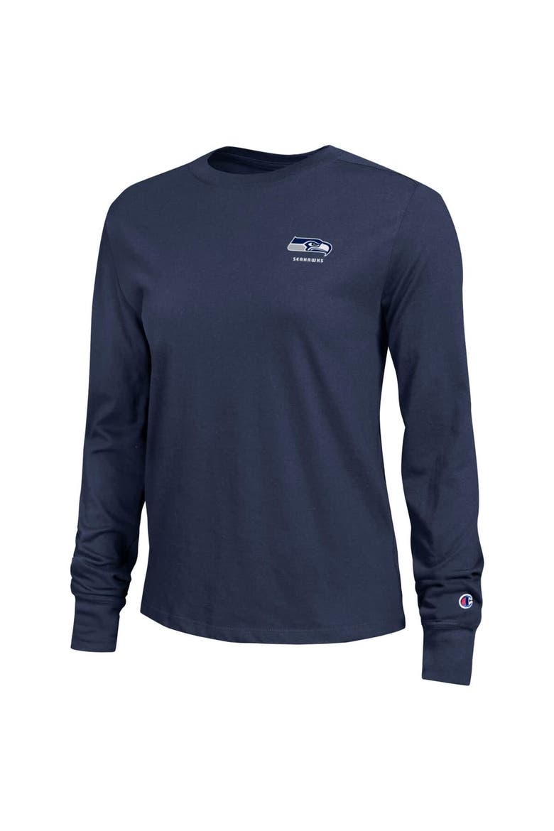 Women's Champion College Navy Seattle Seahawks Core Long-Sleeve T-Shirt, Alternate, color, College Navy
