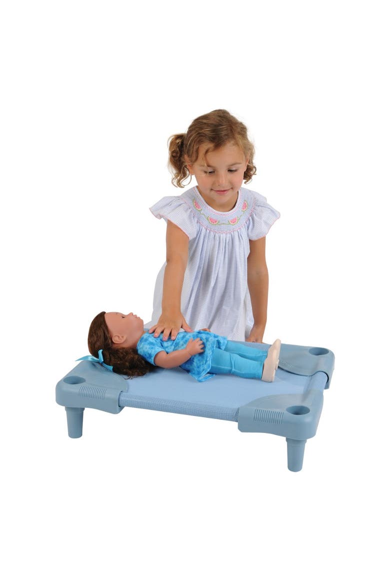 Pretend Play Cot For Doll, Alternate, color, Blue
