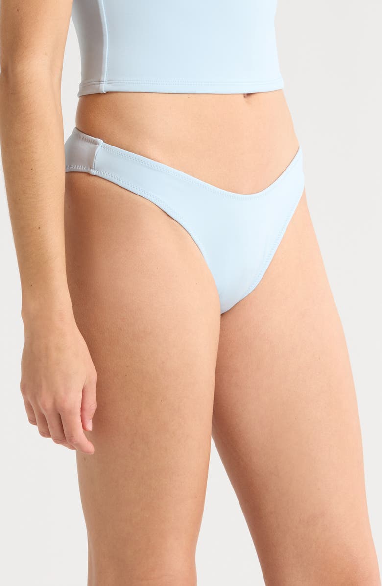 PacSun Rosie High Leg Scoop Bikini Bottoms, Alternate, color, Celestial Blue