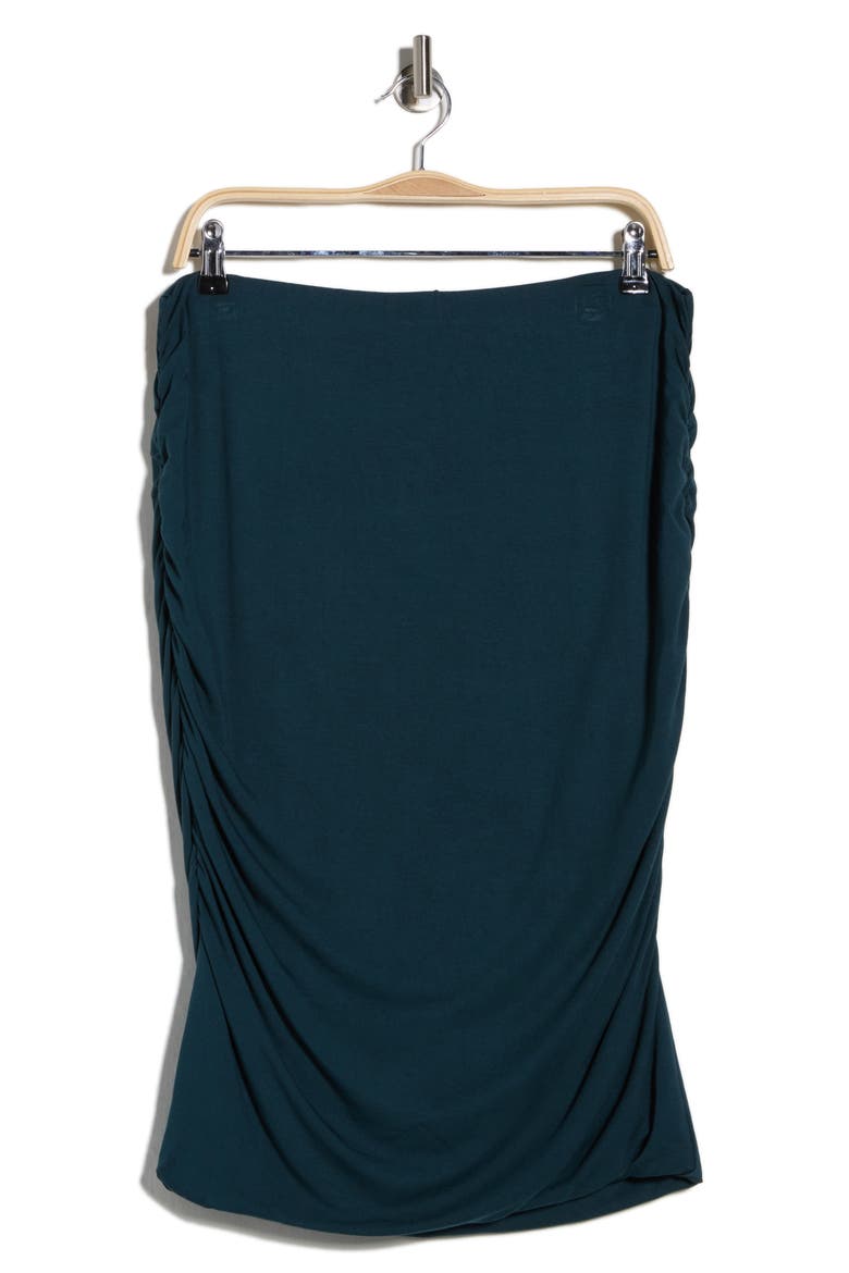Side Ruched Skirt, Alternate, color, HUNTER GREEN