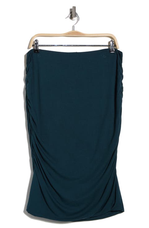 Side Ruched Skirt (Plus)