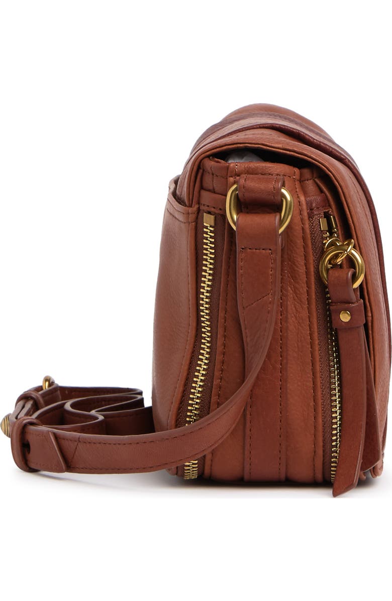 AMERICAN LEATHER CO. Maple Flap Leather Crossbody Bag, Alternate, color,