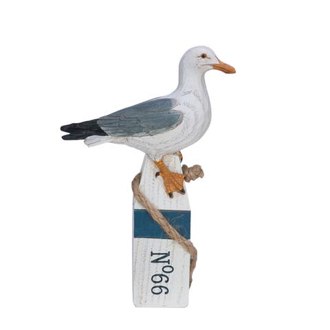 Seagull On Buoy Decorative Figurine