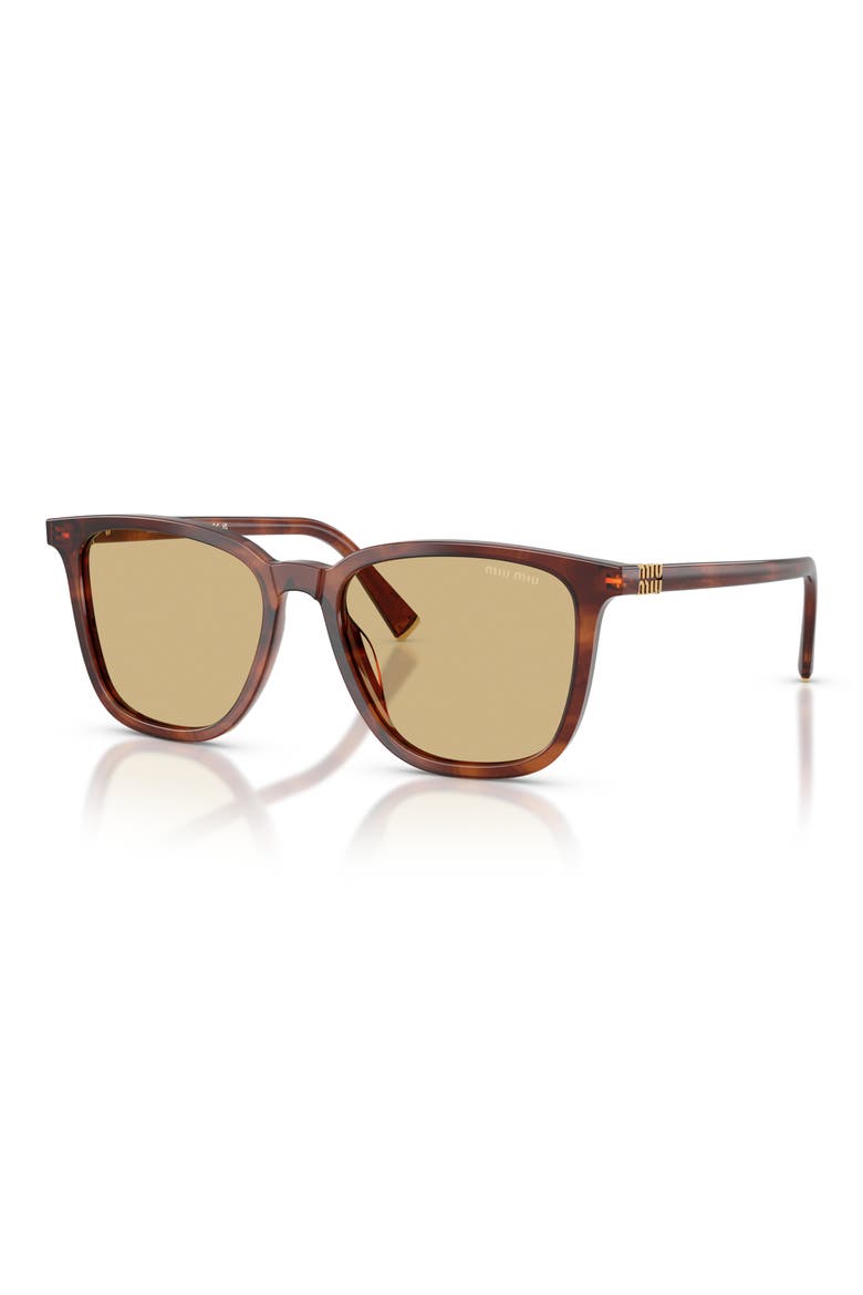 53mm Square Sunglasses, Alternate, color, STRIPED TOBACCO / YELLOW