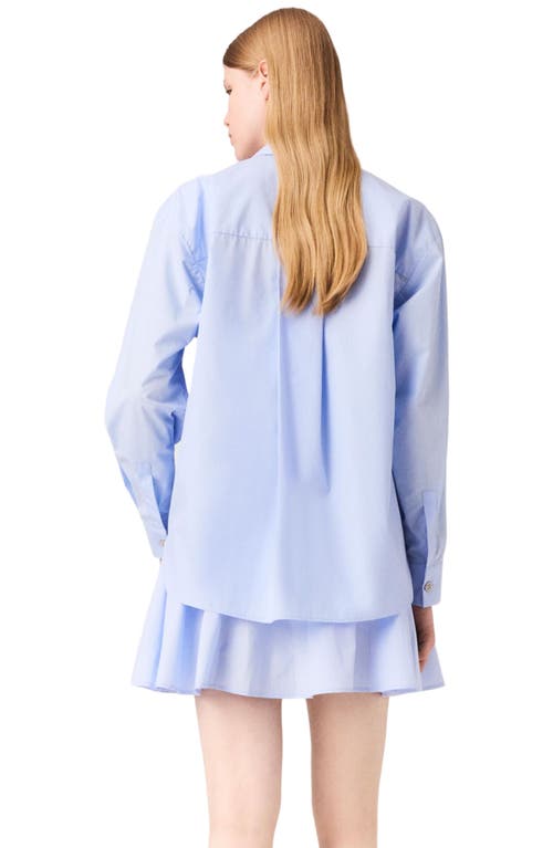 Maje Long Sleeve Blouse In Blue