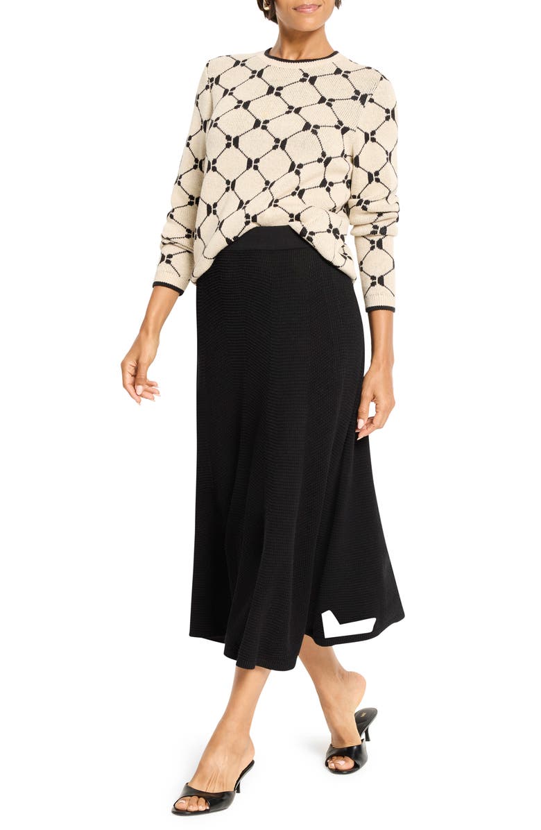 NIC+ZOE Geo Argyle Sweater, Alternate, color, Neutral Multi