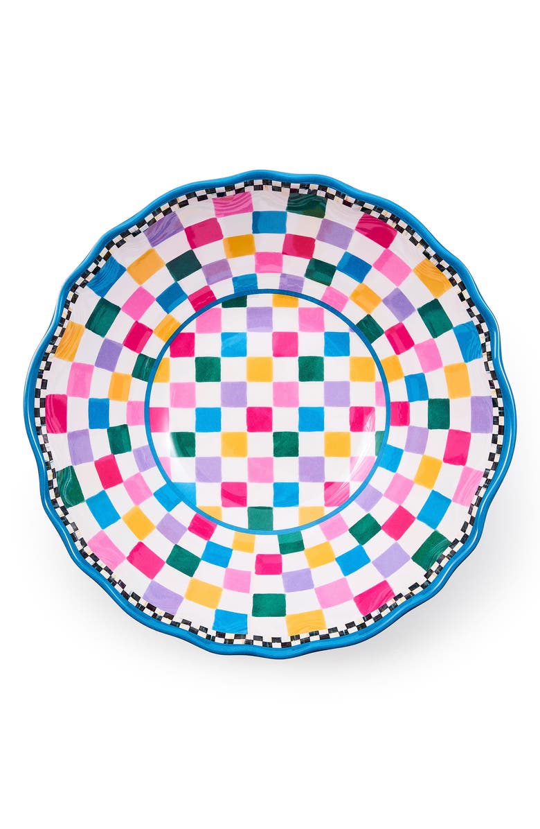 MACKENZIE CHILDS Jamboree Melamine Serving Bowl, Alternate, color, White Multi