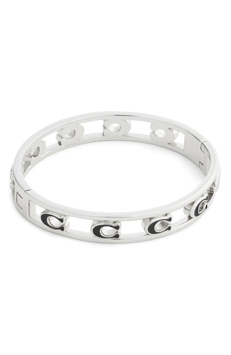 COACH Signature C Open Enamel Hinge Bracelet, Alternate, color, 