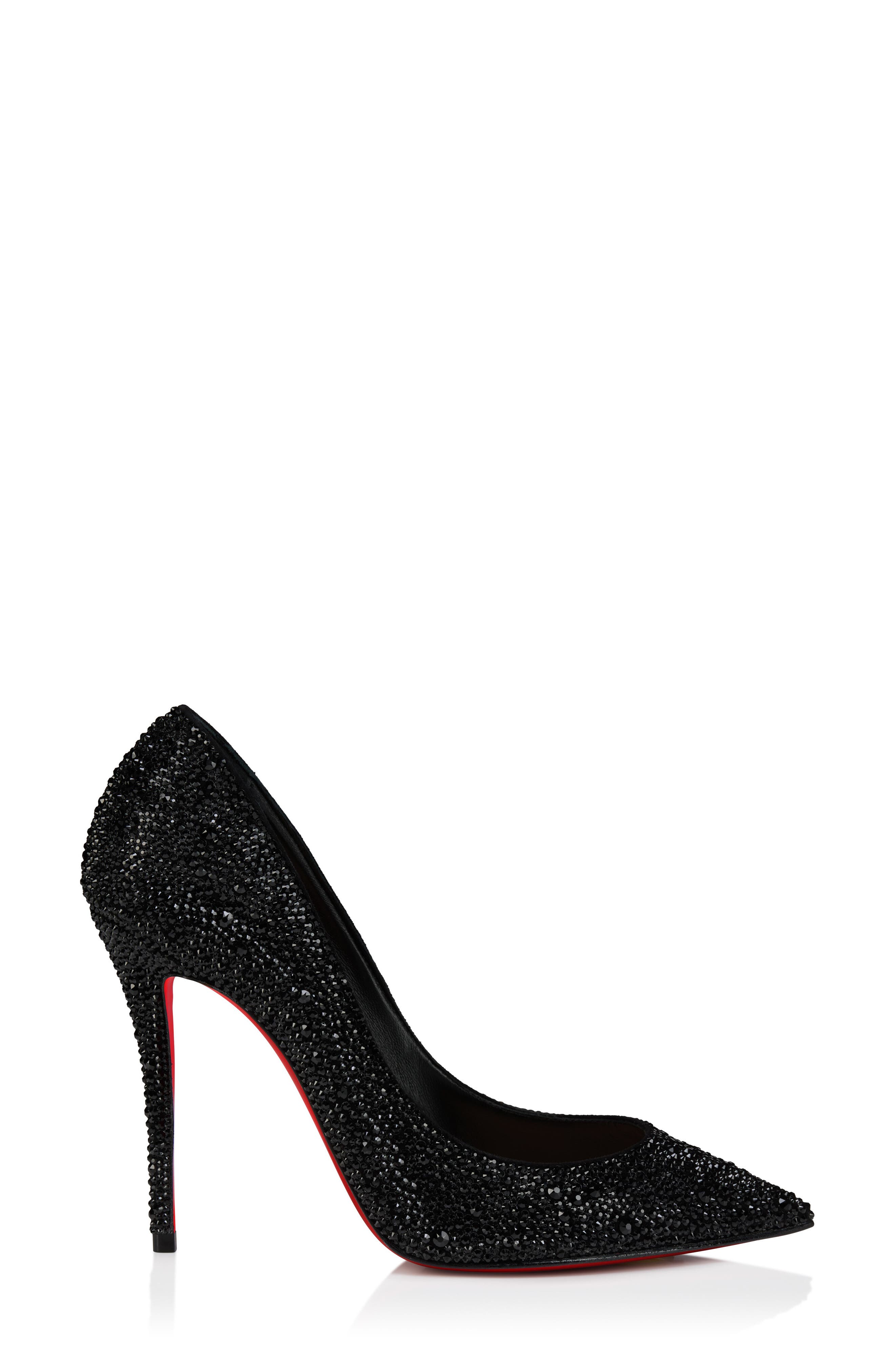 La Pigalle Strass Pointed Toe Pump, Alternate, color, B439 BLACK/ BLACK