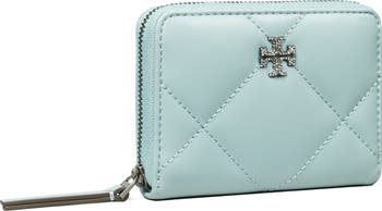 ★Tory Burch★Kira Pave Logo Diamond Zip Around Wallet Tory Burch Small Kira Pavé Logo Diamond Quilted Leather Zip
