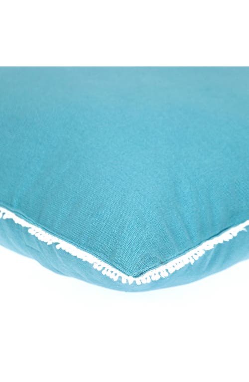 Parkland Collection Crochet Dot Throw Pillow In Blue