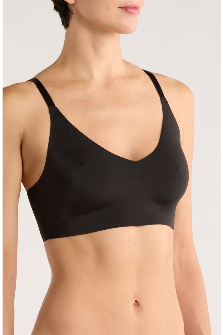 The True Body Triangle Convertible Strap Bralette, Alternate, color, BLACK
