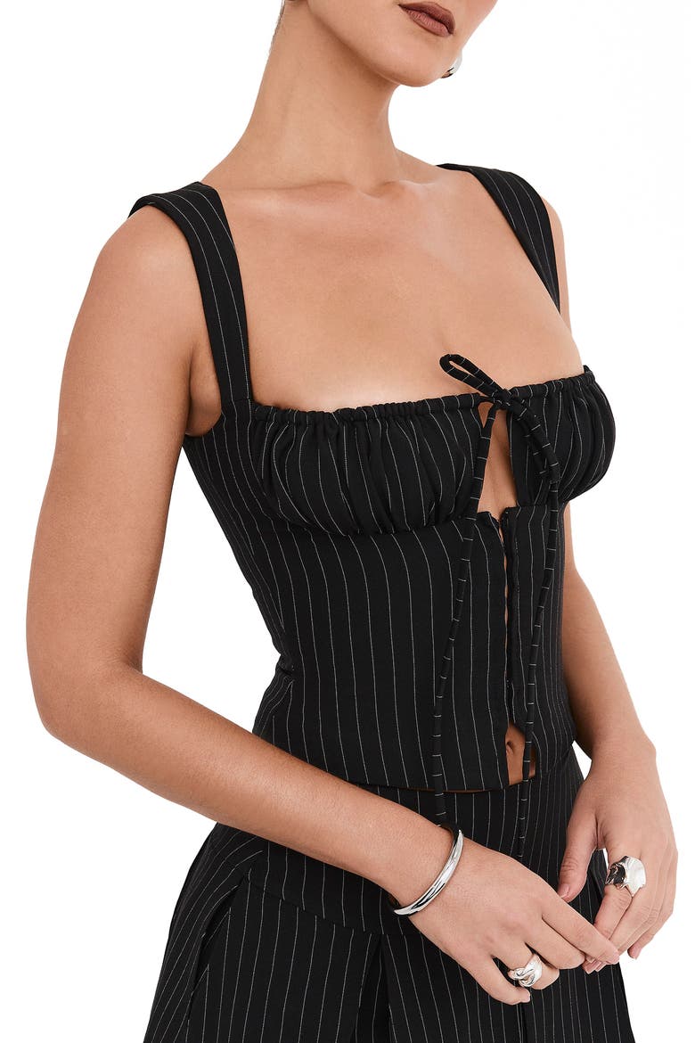 Pinstripe Corset, Alternate, color, BLACK