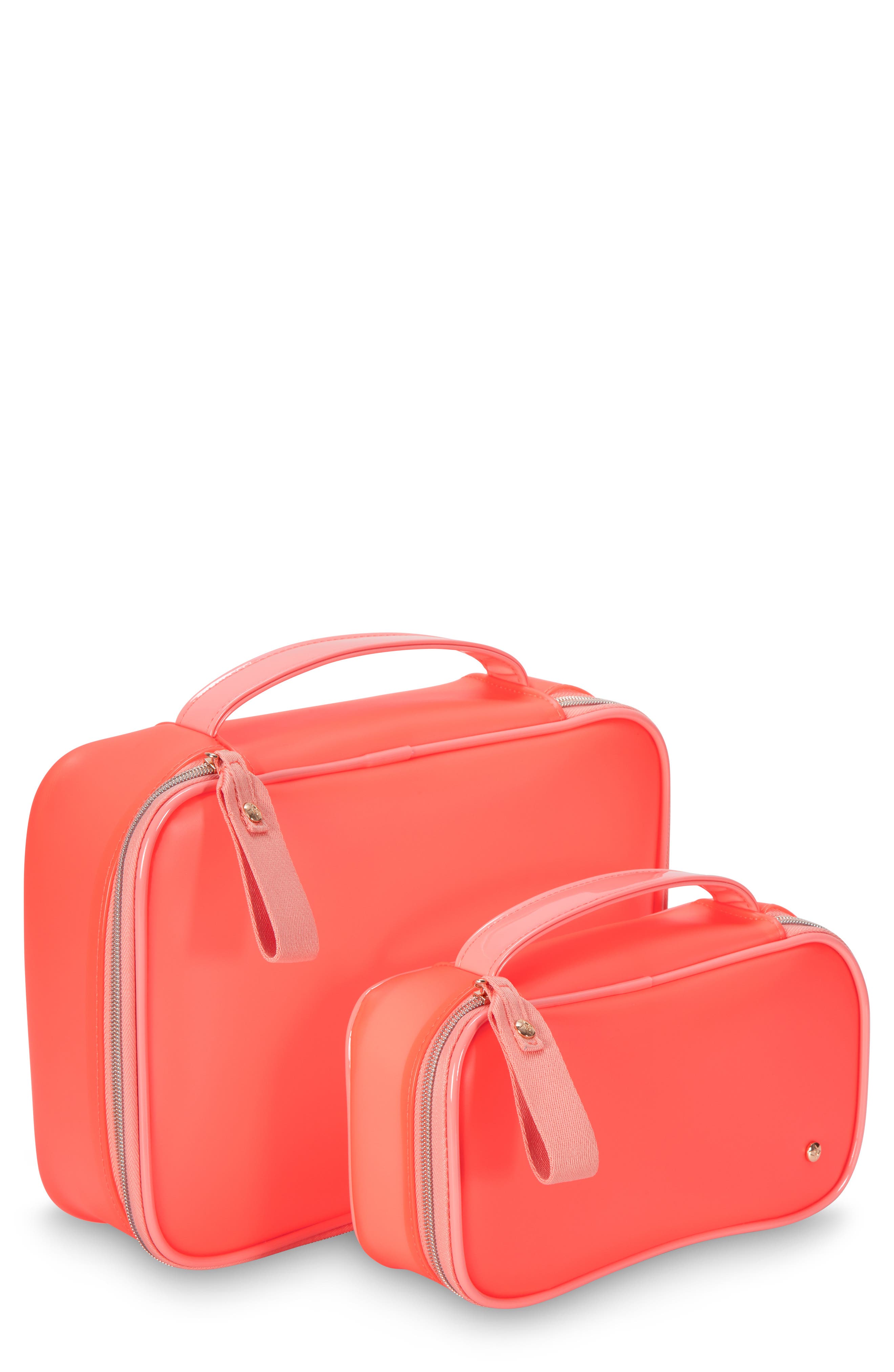 Miami Guava 2-Piece Makeup Case Set, Main, color, PINK